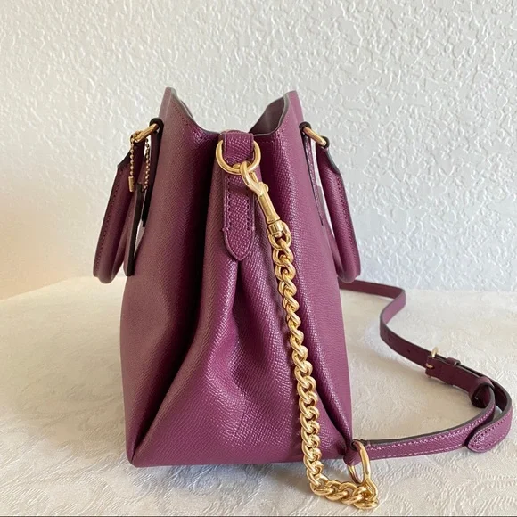 Coach burgundy Leather Sage Carryall Bag - Picture 2 of 8